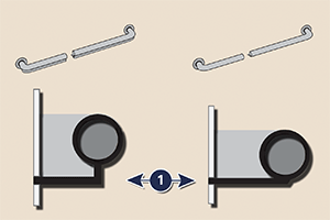 illustration of cross section of grab bar