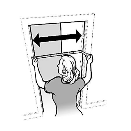 illustration of a person measuring the width of a doorway