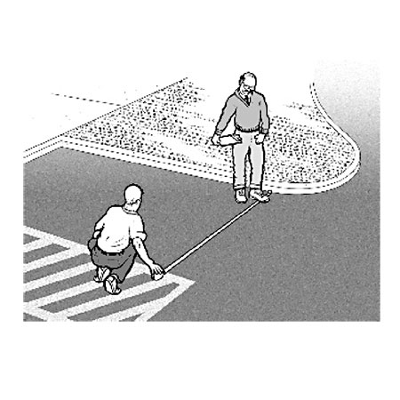 illustration of a two people measuring a parking space