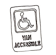 illustration of a van accessible parking sign